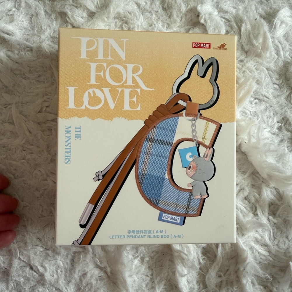 LABUBU - Cute Pop Mart Pin for Love Pendant LETTER G